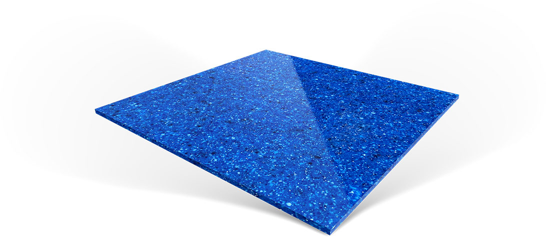 Ocean blue fiberglass pool color sample