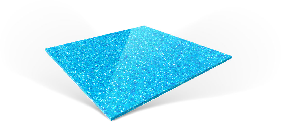 Reef blue fiberglass pool color sample