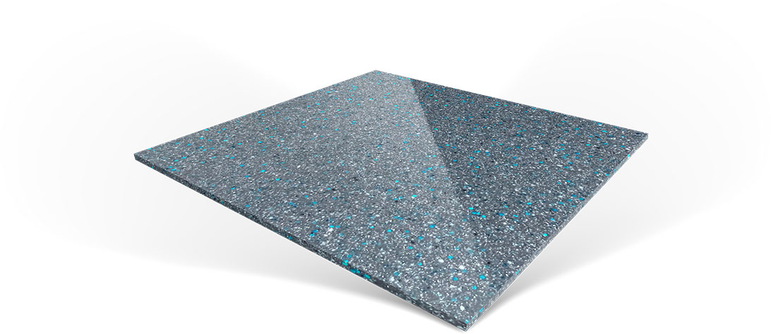 Storm grey fiberglass pool color sample